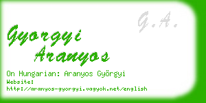 gyorgyi aranyos business card