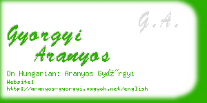 gyorgyi aranyos business card